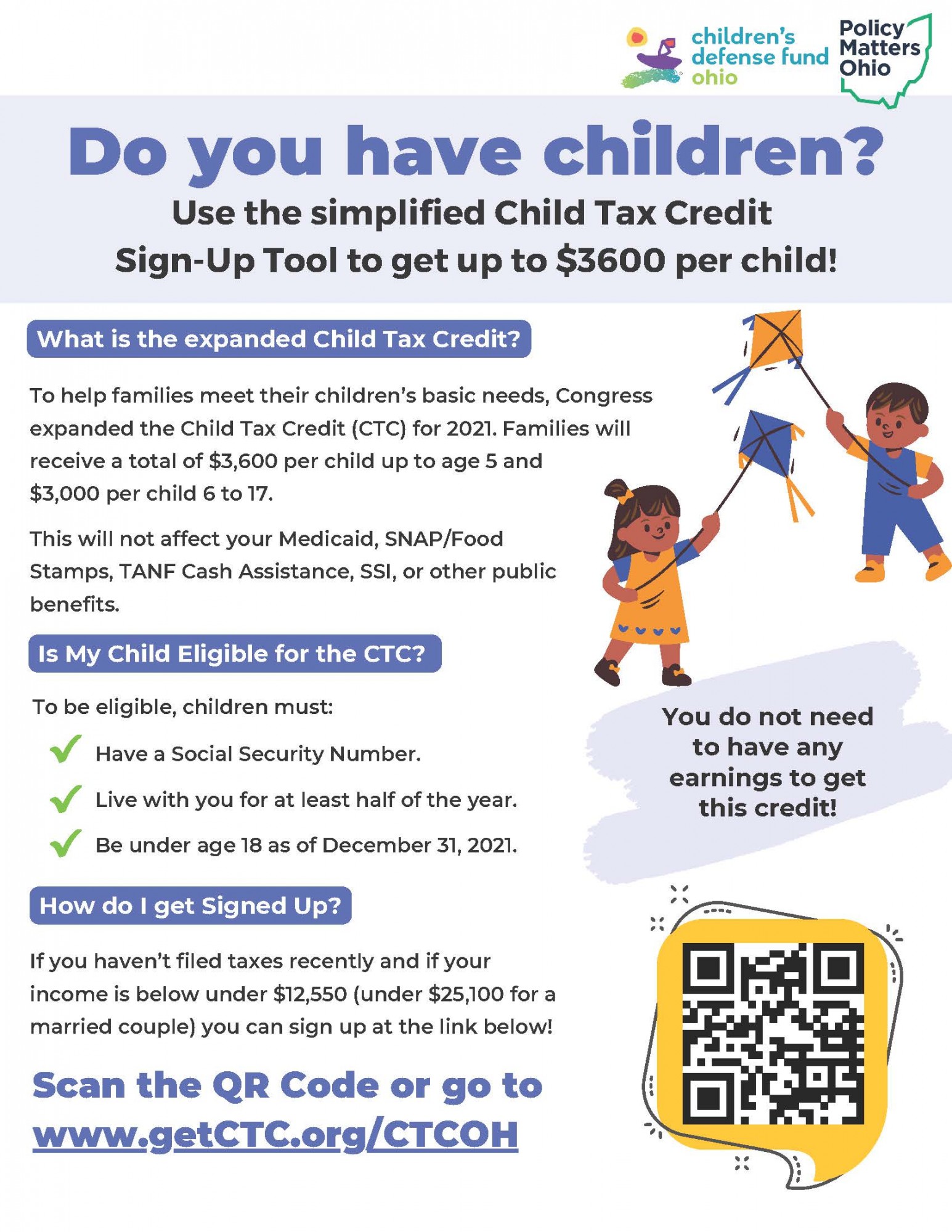 Child Tax Credit Outreach Flyer
